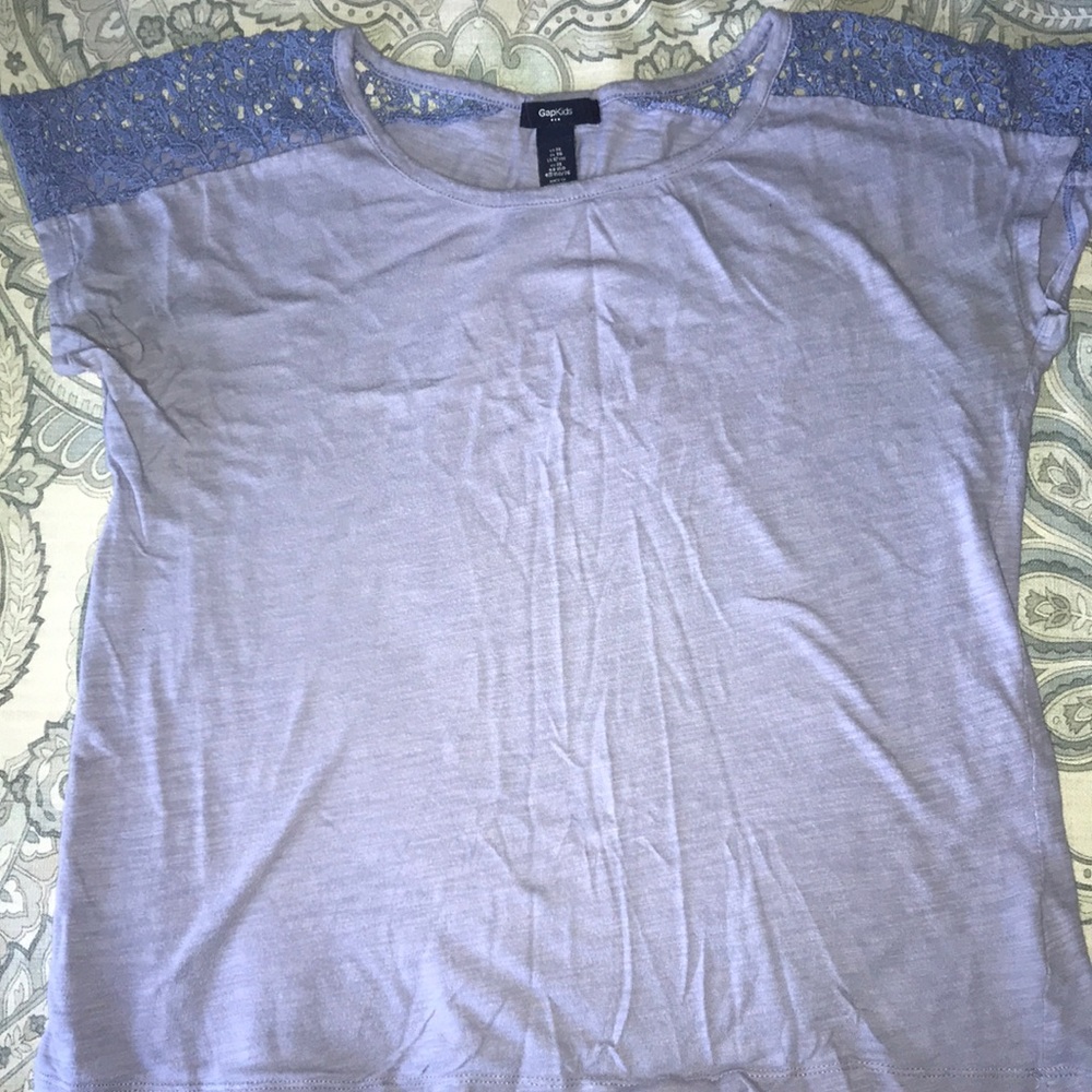 Gap Kids Periwinkle Lace Tee